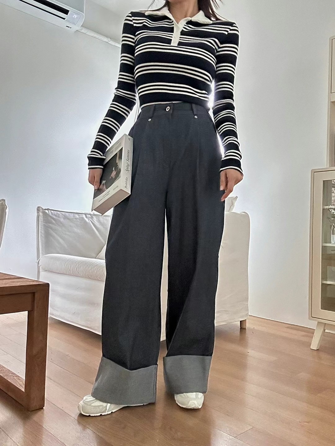 BLACK LINE韓國直郵東大門代購女裝新品25春夏時尚真品牛仔褲BLACK LINE牛仔褲圖色3