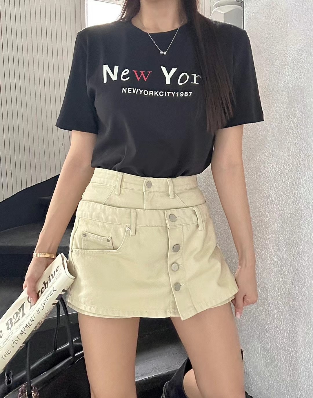 BLACK LINE韓國直郵東大門實拍女裝新款真品推薦時尚熱賣裙褲BLACK LINE裙褲圖色1
