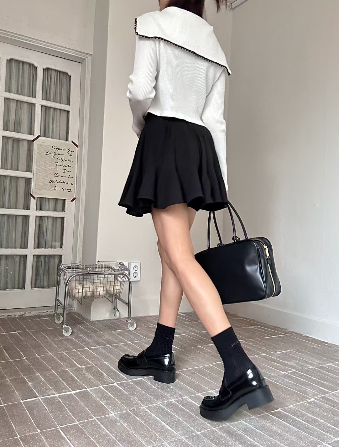 BLACK LINE韓國直郵東大門實拍女裝新款休閑人氣真品時尚短裙BLACK LINE短裙