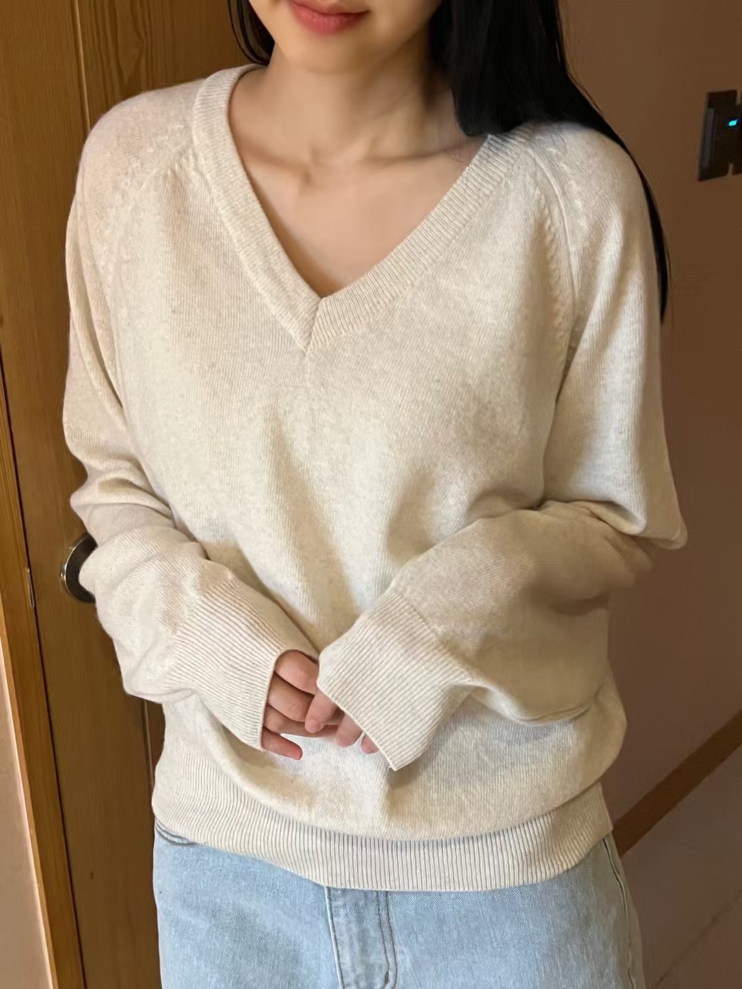 ALL OF US韓國直郵女裝新品熱賣25春夏時尚職業真品針織衫ALL OF US針織衫
