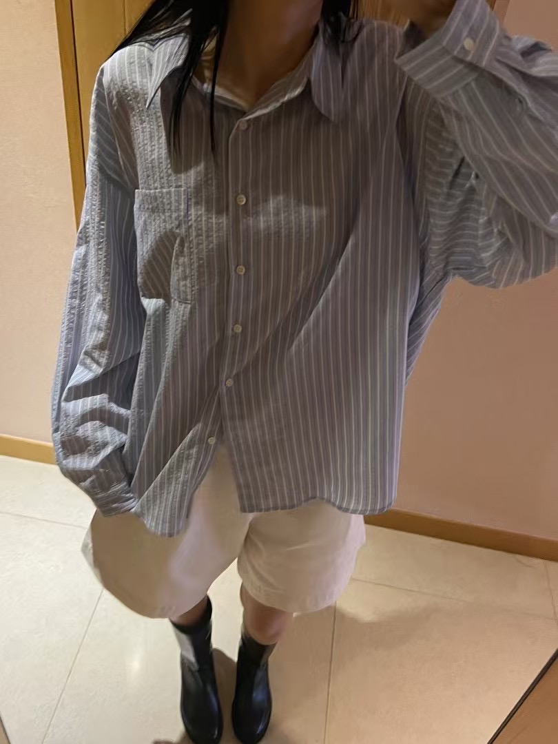 ALL OF US韓國直郵女裝新品人氣職業真品休閑25春夏襯衫蕾絲衫ALL OF US襯衫/蕾絲衫