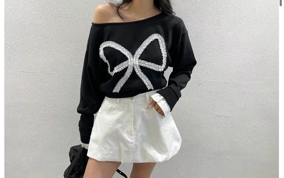 BLACK LINE韓國直郵東大門實拍女裝新款推薦人氣休閑職業衛衣BLACK LINE衛衣