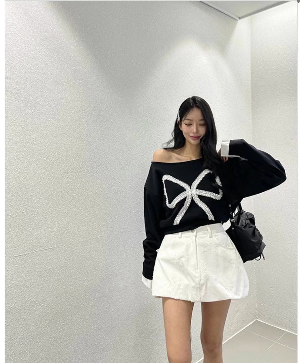 BLACK LINE韓國直郵東大門實拍女裝新款推薦人氣休閑職業衛衣BLACK LINE衛衣