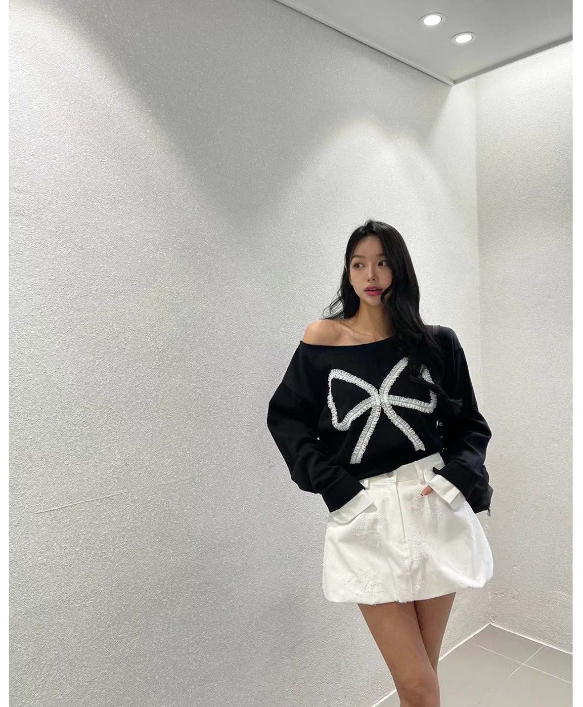 BLACK LINE韓國直郵東大門實拍女裝新款推薦人氣休閑職業衛衣BLACK LINE衛衣圖色2