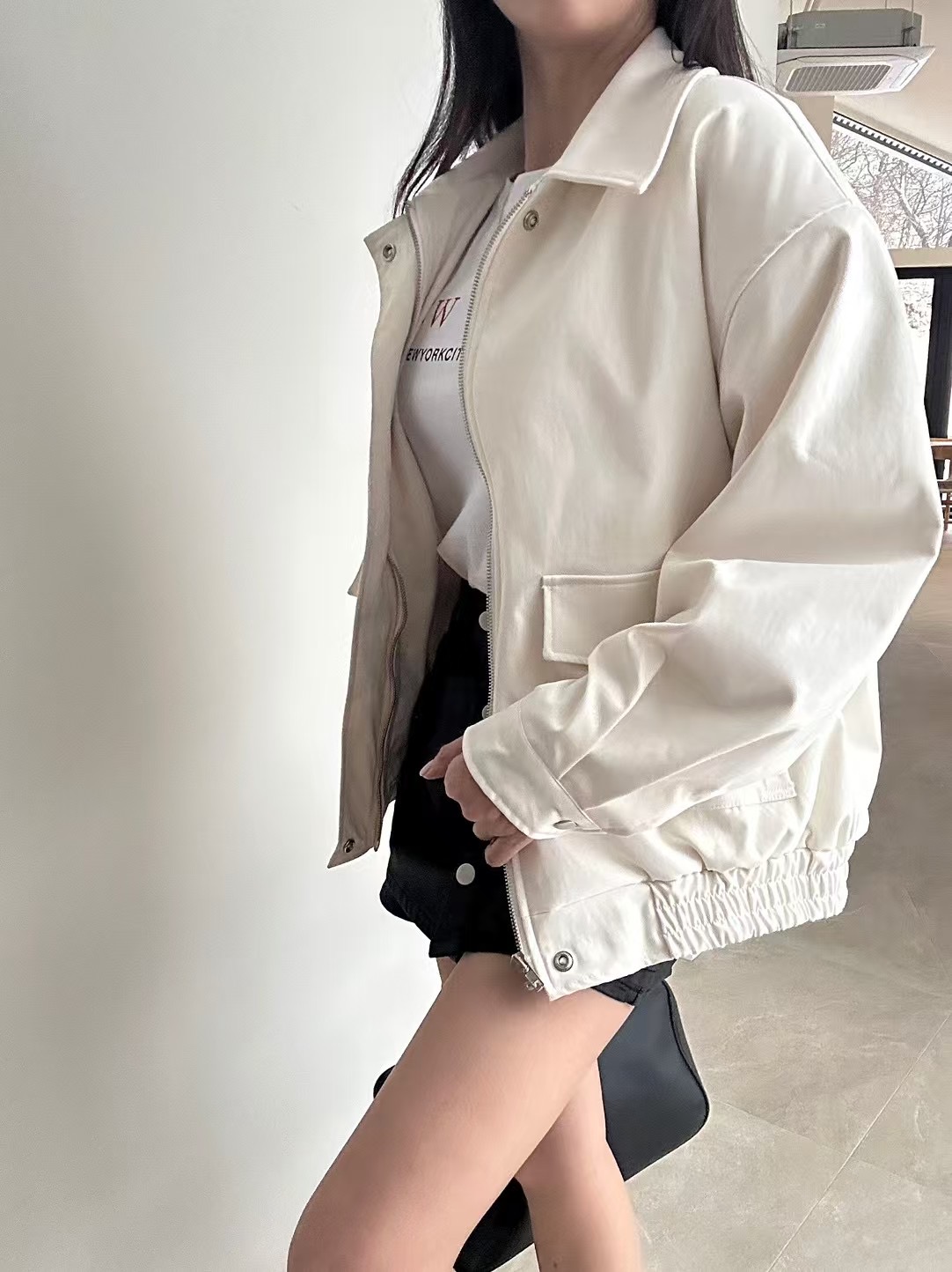 BLACK LINE韓國直郵東大門代購女裝新品熱賣時尚25春夏夾克BLACK LINE夾克