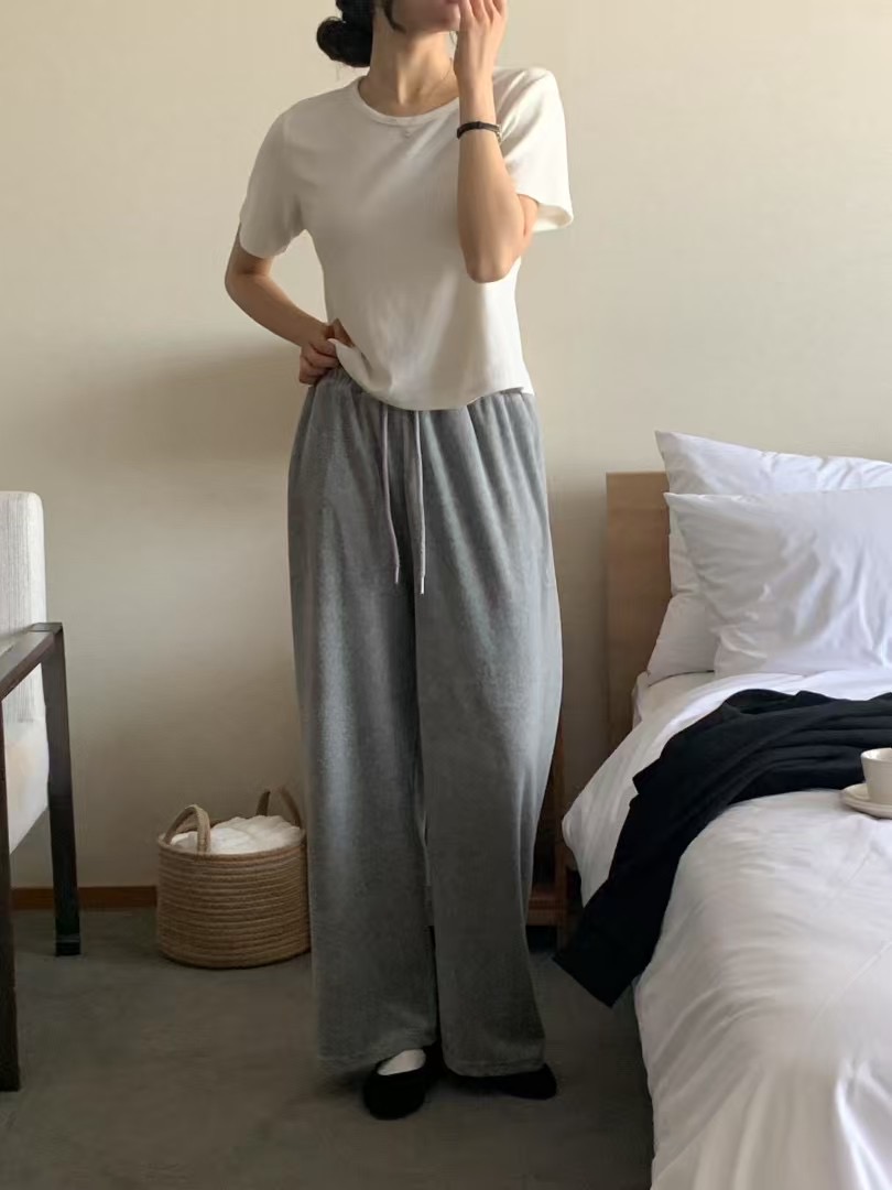 Le vral直郵韓國代購女裝新款休閑人氣推薦職業休閑褲絲絨Le vral休閑褲