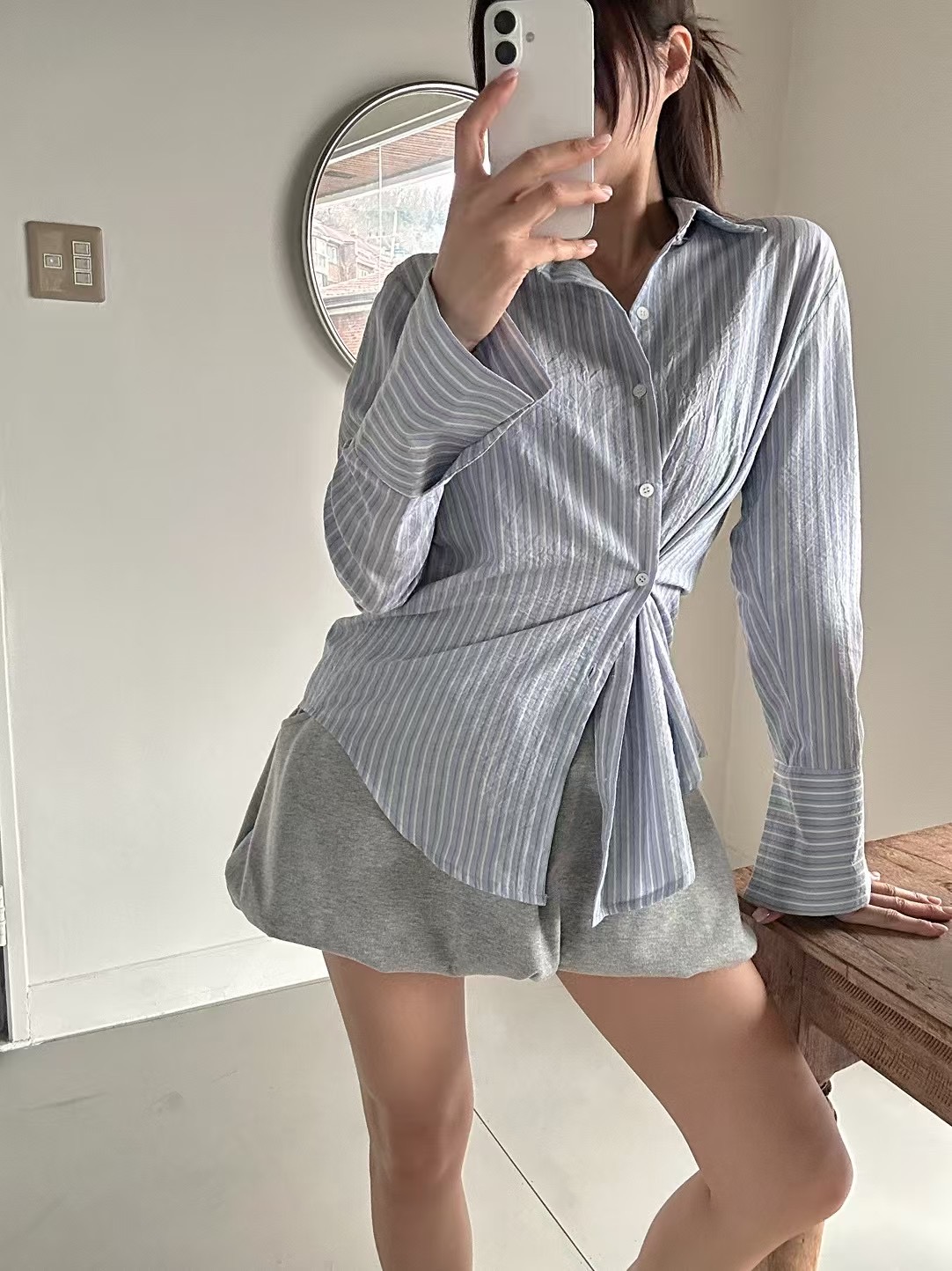 BLACK LINE韓國直郵東大門代購女裝新款人氣休閑襯衫蕾絲衫BLACK LINE襯衫/蕾絲衫圖色2