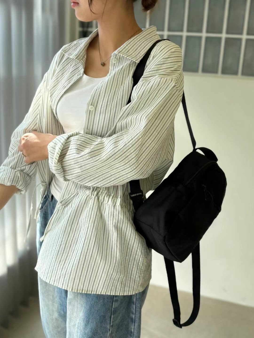 HERME韓國直郵東大門實拍女裝新款熱賣休閑25春夏襯衫蕾絲衫HERME襯衫/蕾絲衫