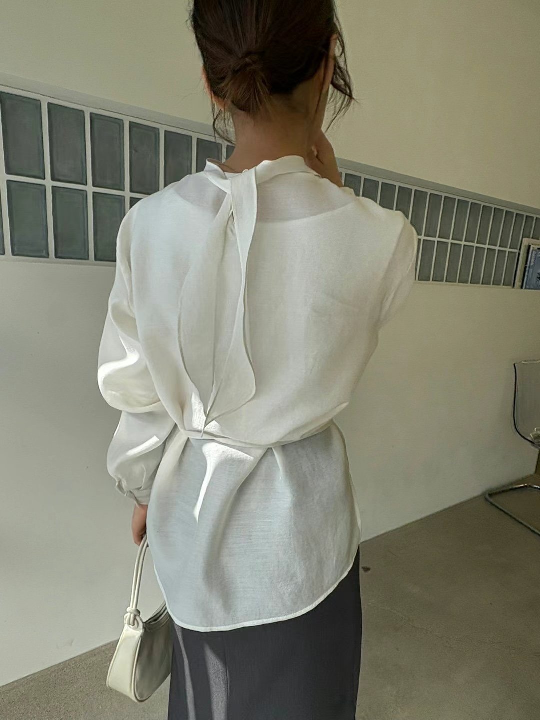 HERME直郵韓國代購女裝新款人氣25春夏推薦真品時尚襯衫蕾絲衫HERME襯衫/蕾絲衫