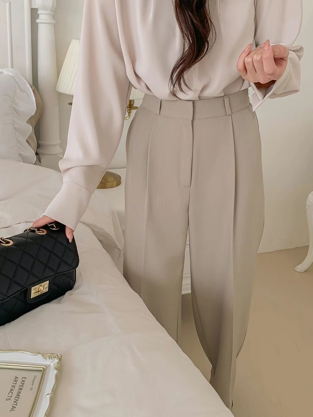 MANGO韓國直郵女裝新款熱賣休閑人氣25春夏時尚真品正裝褲西褲MANGO正裝褲/西褲