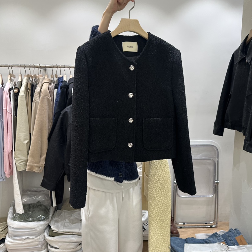 VIBELLE直郵韓國代購女裝新品休閑職業熱賣時尚真品人氣夾克VIBELLE夾克圖色3