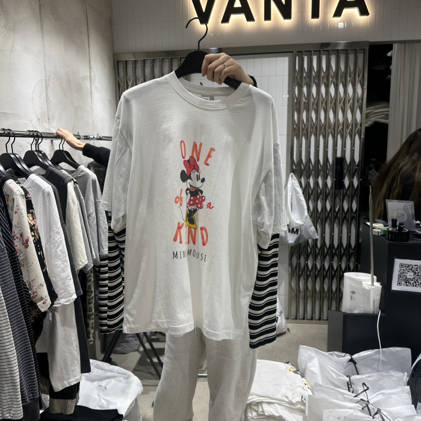 VANTA直郵韓國代購女裝新品推薦熱賣職業時尚長袖T恤假兩件VANTA長袖T恤