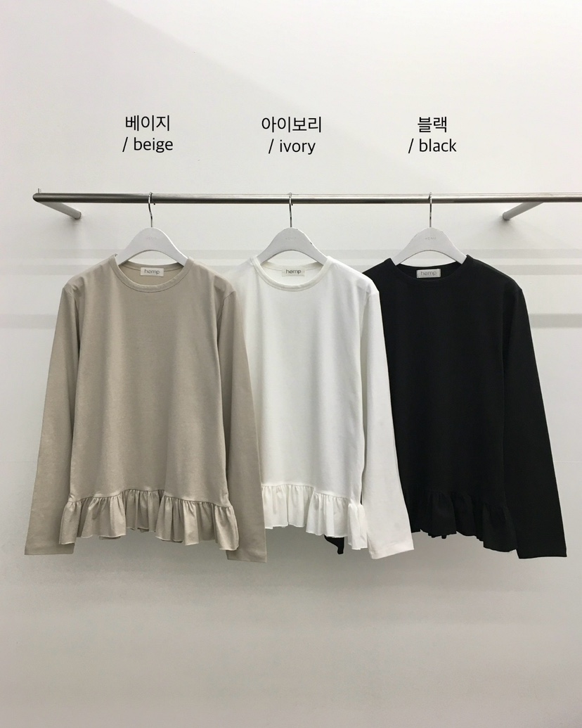 HEMP-P直郵韓國代購女裝新款25春夏休閑人氣推薦時尚長袖T恤hemp長袖T恤