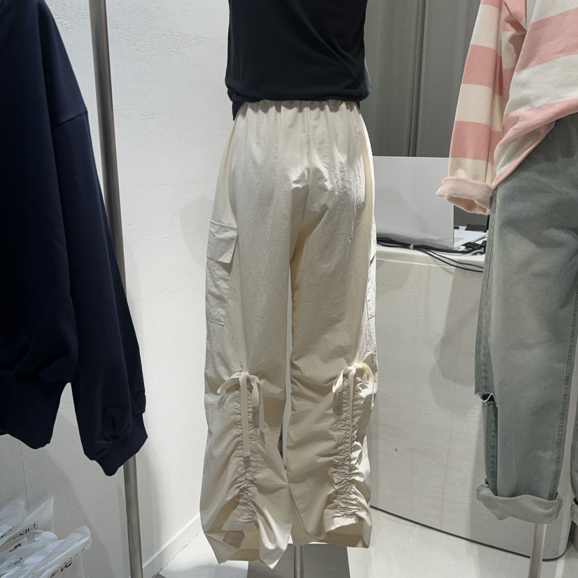 VENICE韓國直郵東大門實拍女裝新品25春夏職業休閑褲蝴蝶結VENICE休閑褲