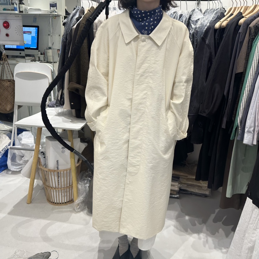 MOWER直郵韓國代購女裝新款25春夏人氣休閑真品熱賣長款風衣MOWER長款風衣