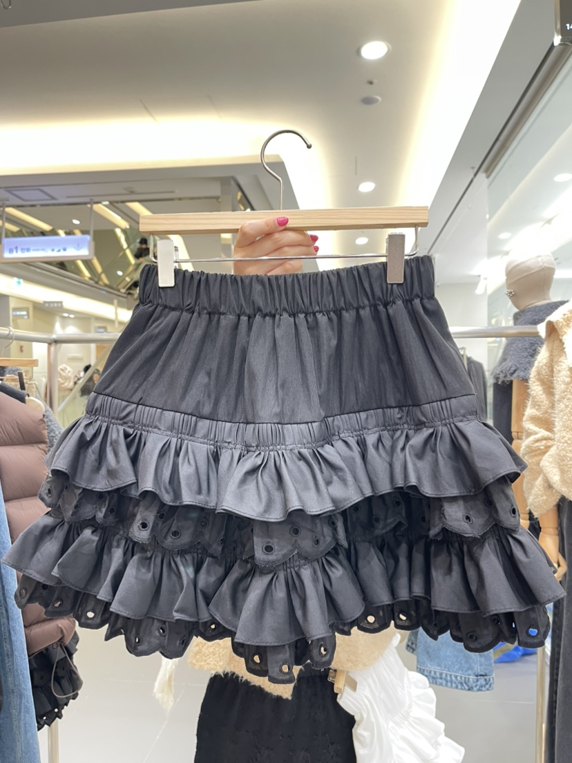 XPARTY直郵韓國代購女裝新款推薦時尚職業休閑人氣短裙綁帶XPARTY短裙圖色2