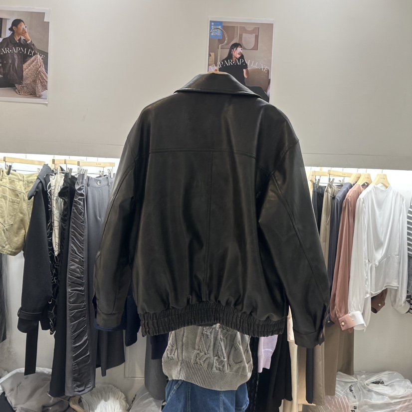 FLIPAR韓國直郵女裝新品真品推薦職業休閑25春夏熱賣皮衣皮革FLIPAR皮衣