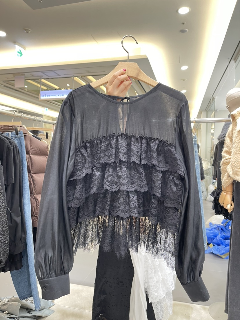 XPARTY直郵韓國代購女裝新品人氣熱賣休閑時尚推薦襯衫蕾絲衫XPARTY襯衫/蕾絲衫圖色2