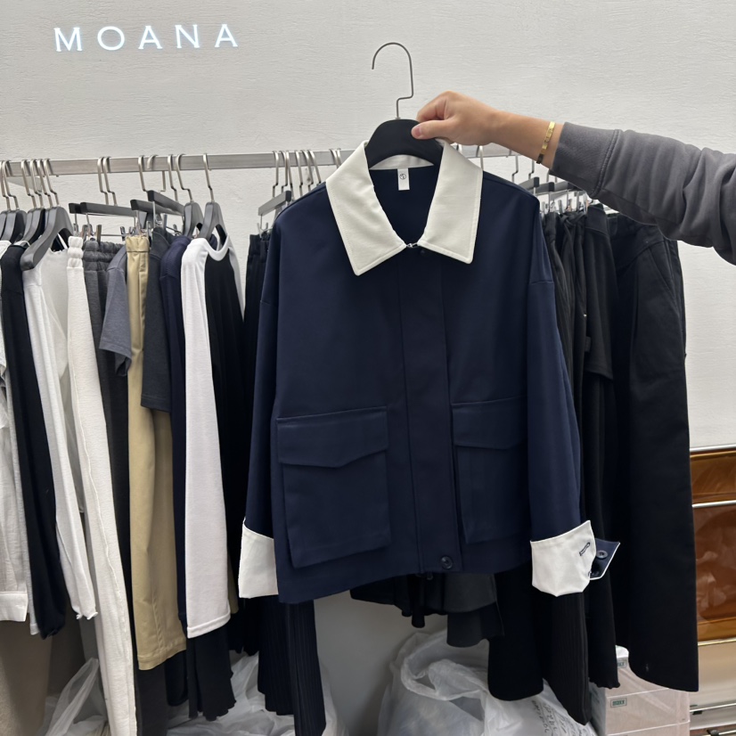 MOANA韓國直郵東大門代購女裝新品25春夏推薦人氣休閑時尚夾克MOANA夾克圖色2