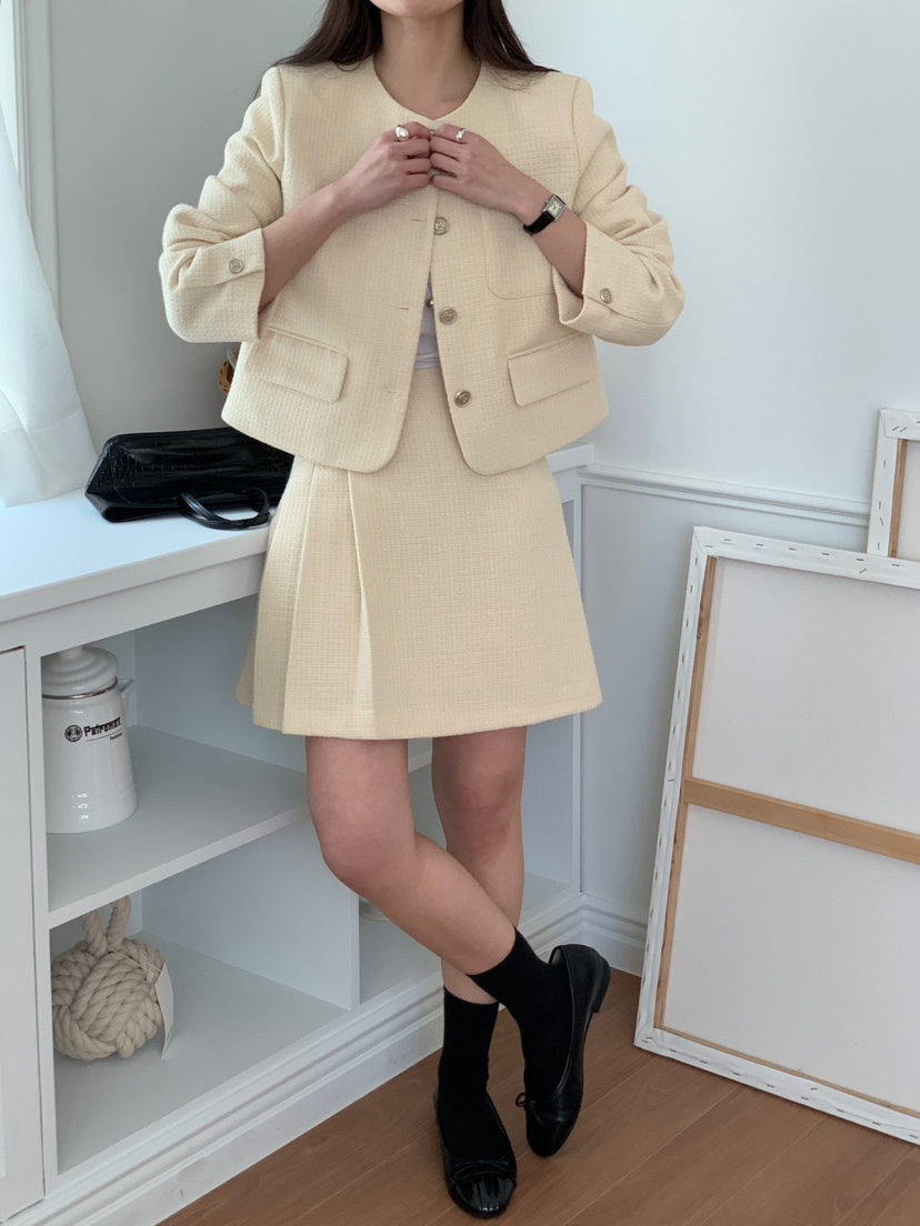 FRILL-T韓國直郵東大門實拍女裝新品推薦熱賣人氣休閑套裝FRILL-T套裝