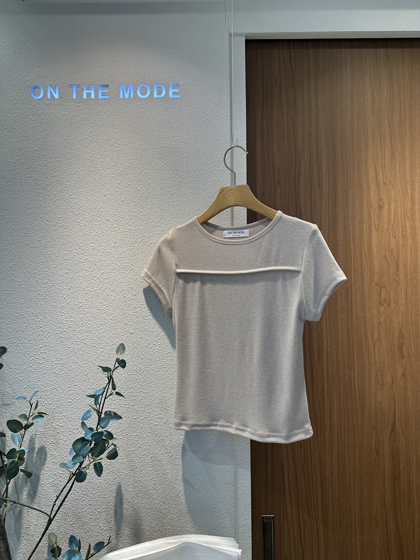 ON THE MODE韓國直郵女裝新款人氣時尚推薦真品25春夏T恤ON THE MODET恤圖色2
