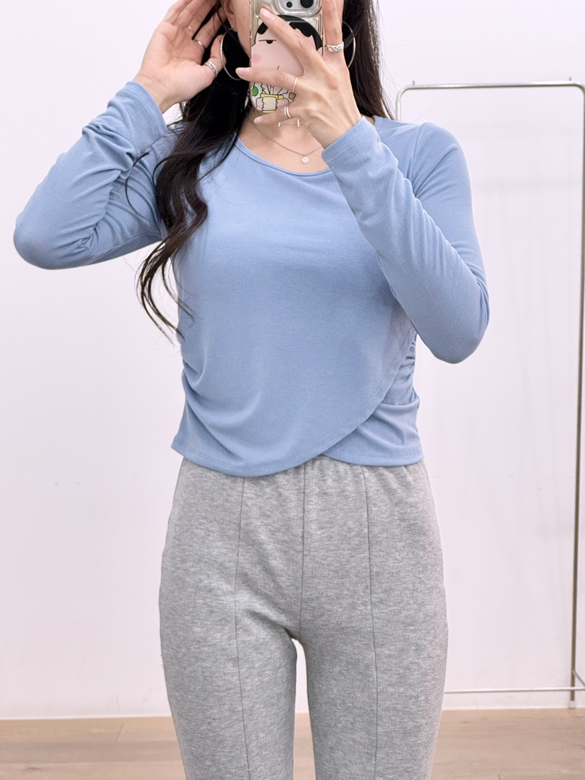 MANTHA RAY東大門代購女裝新款時尚熱賣推薦休閑長袖T恤羊毛MANTHA RAY長袖T恤圖色6