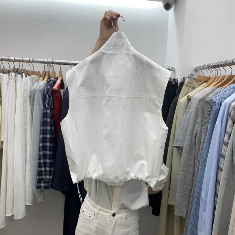 DRESS ROOM韓國直郵女士新品時尚真品25春夏職業熱賣馬甲拉鏈DRESS ROOM馬甲