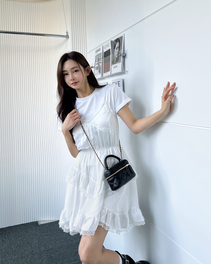 CLOTH東大門直郵女士新品25春夏推薦休閑職業時尚連衣裙蕾絲CLOTH連衣裙