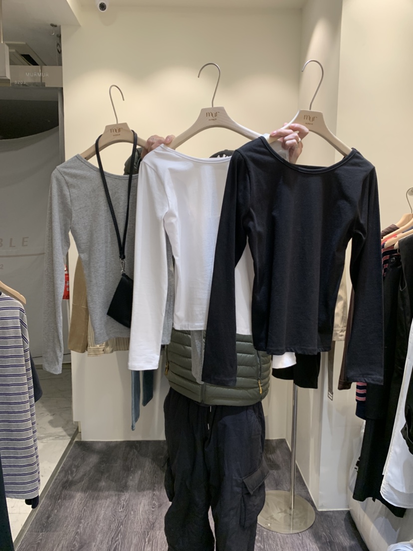 MURMUR韓國代購女裝新品職業熱賣時尚推薦真品休閑人氣長袖T恤MURMUR長袖T恤