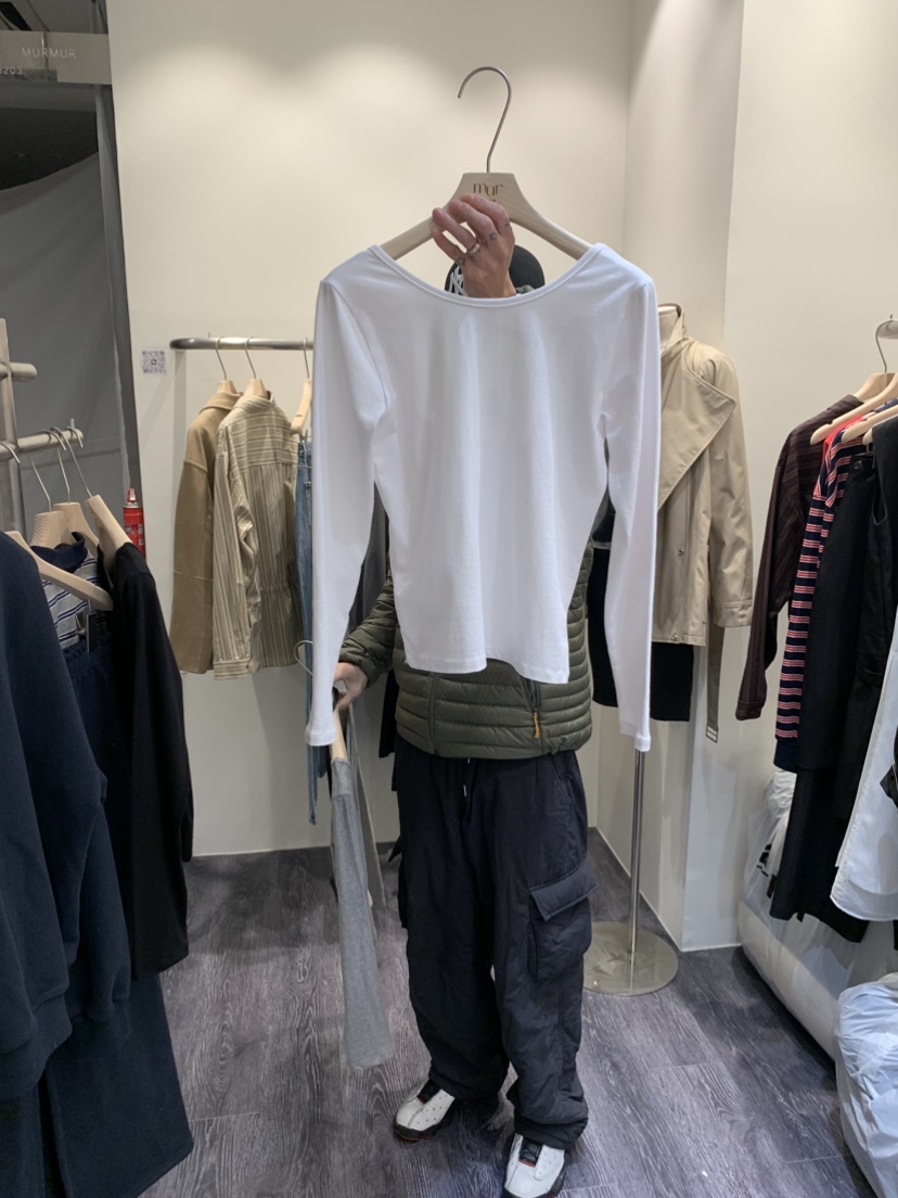 MURMUR韓國代購女裝新品職業熱賣時尚推薦真品休閑人氣長袖T恤MURMUR長袖T恤圖色2