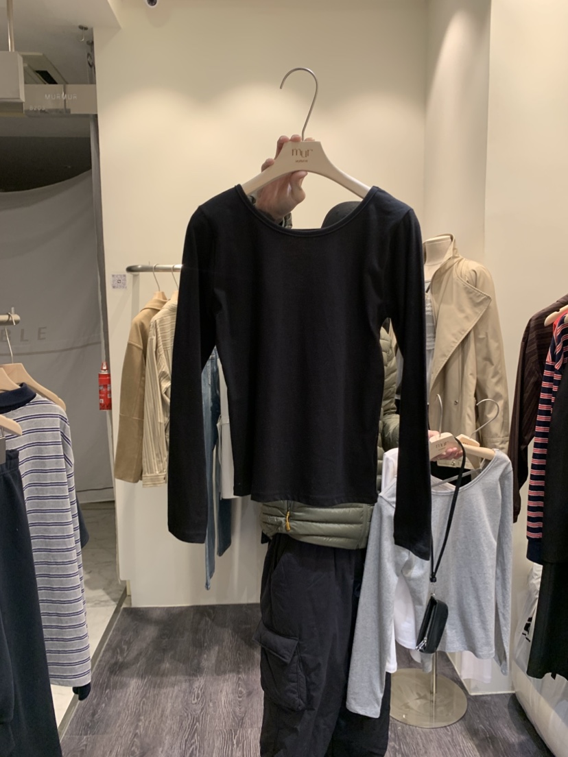 MURMUR韓國代購女裝新品職業熱賣時尚推薦真品休閑人氣長袖T恤MURMUR長袖T恤圖色3