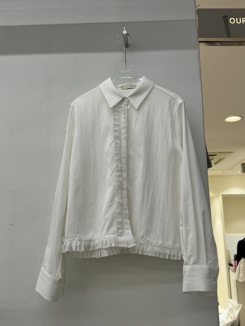 OURS東大門實拍女裝新品職業25春夏推薦時尚人氣襯衫蕾絲衫OURS襯衫/蕾絲衫