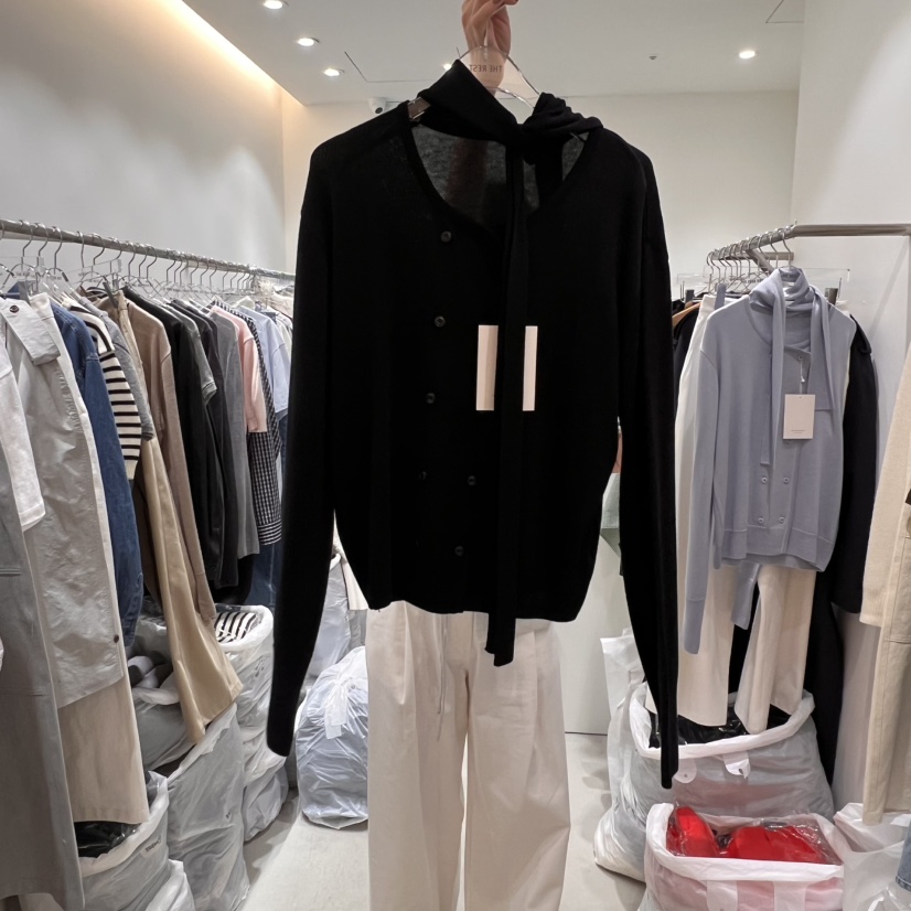 THE REST韓國直郵女士新品真品職業時尚推薦針織衫含圍巾雙層THE REST/UNNOEUD針織衫圖色4