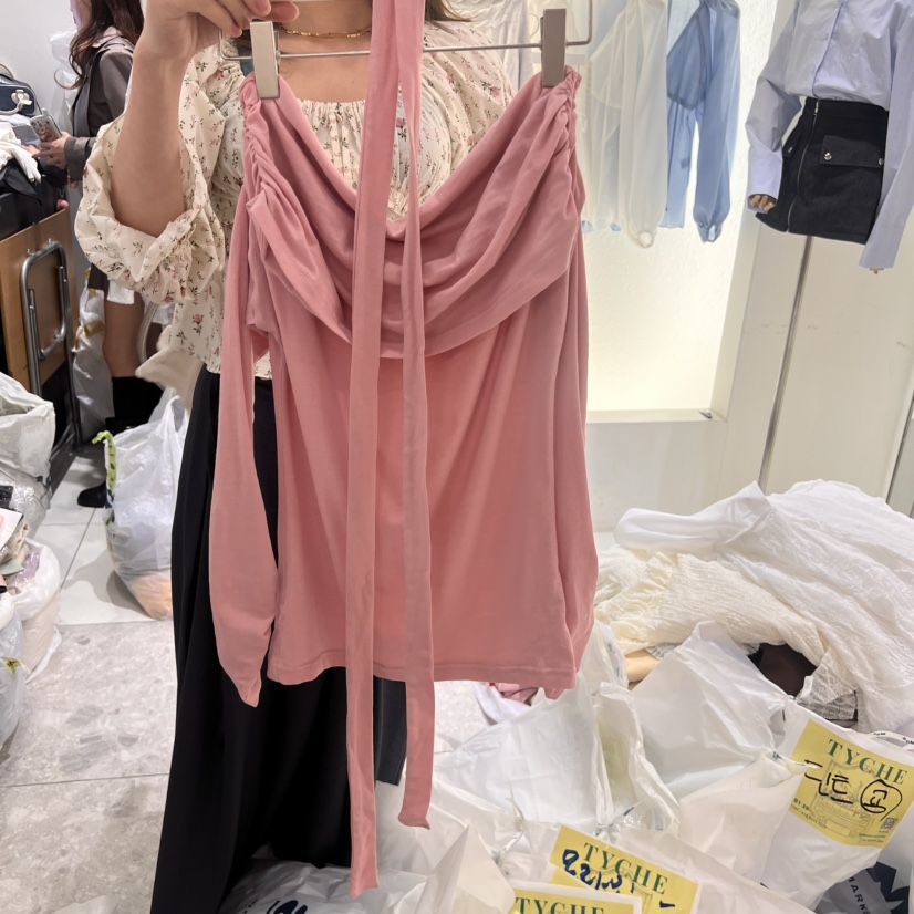 TYCHE東大門實拍女裝新品職業25春夏時尚真品人氣熱賣長袖T恤TYCHE長袖T恤圖色2