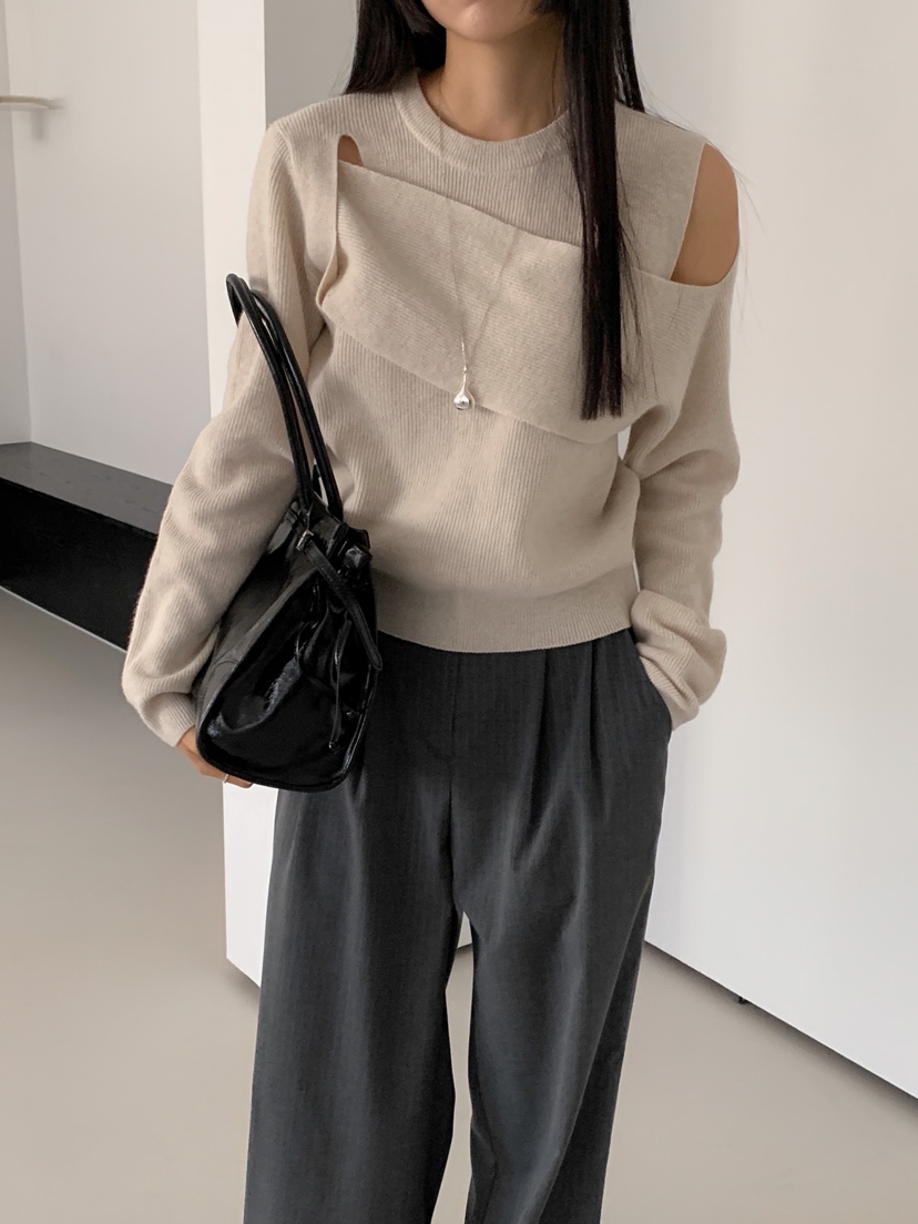 GOYOU韓國直郵東大門代購女裝新款時尚職業休閑人氣熱賣針織衫de goyou針織衫