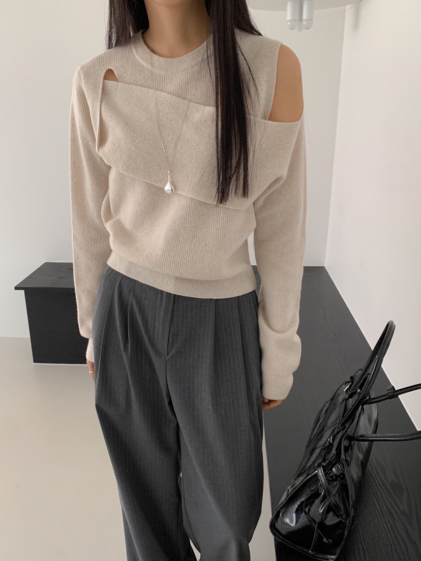 GOYOU韓國直郵東大門代購女裝新款時尚職業休閑人氣熱賣針織衫de goyou針織衫