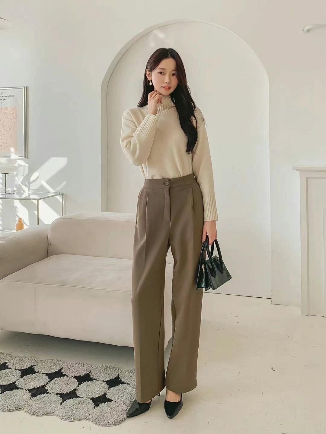 MANGO直郵韓國代購女裝新品25春夏真品時尚人氣正裝褲西褲拉絨MANGO正裝褲/西褲