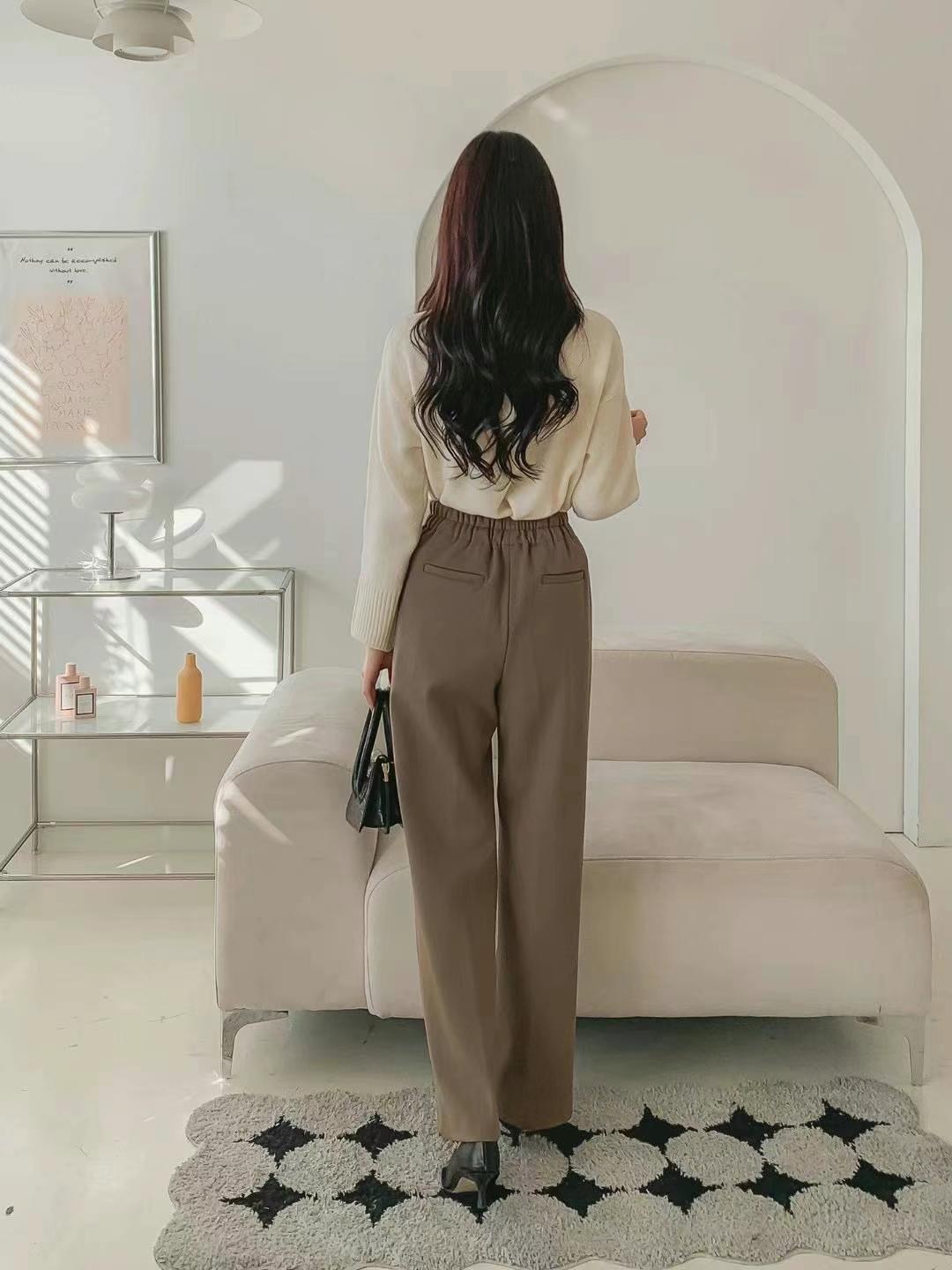 MANGO直郵韓國代購女裝新品25春夏真品時尚人氣正裝褲西褲拉絨MANGO正裝褲/西褲