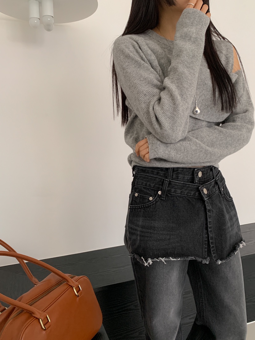 GOYOU直郵韓國代購女裝新款職業熱賣時尚休閑真品推薦牛仔褲de goyou牛仔褲