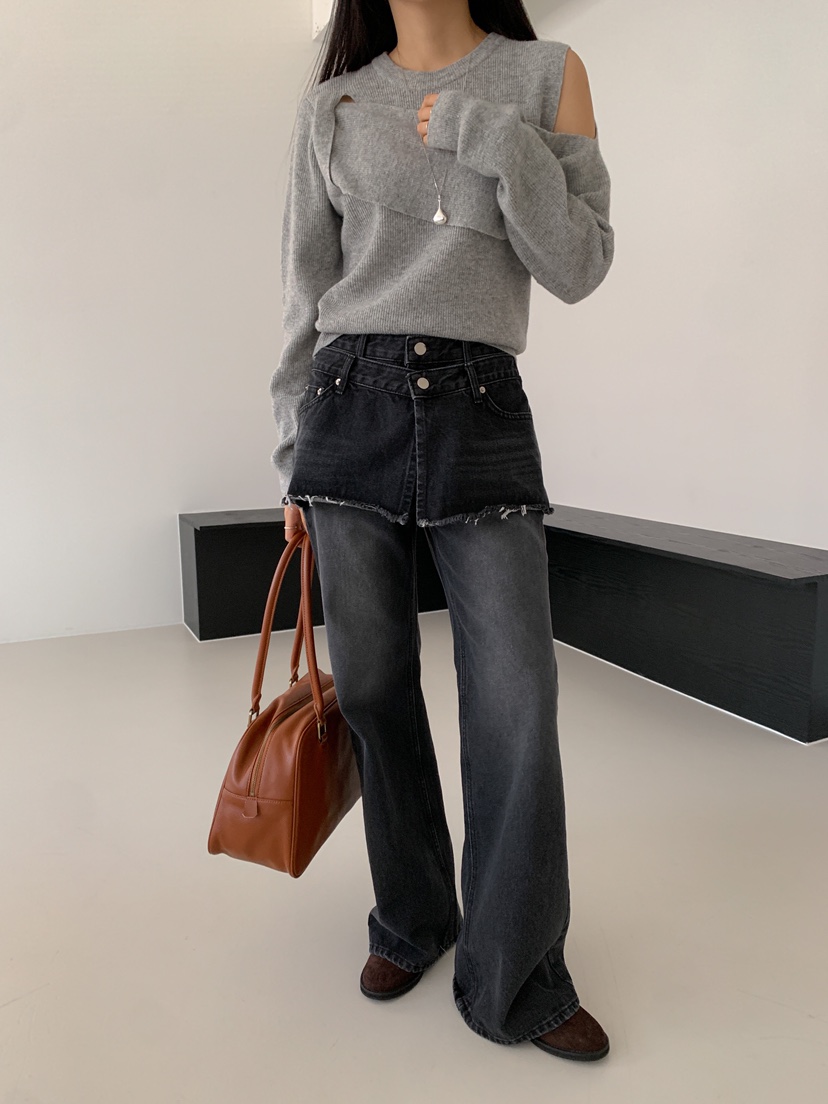 GOYOU直郵韓國代購女裝新款職業熱賣時尚休閑真品推薦牛仔褲de goyou牛仔褲