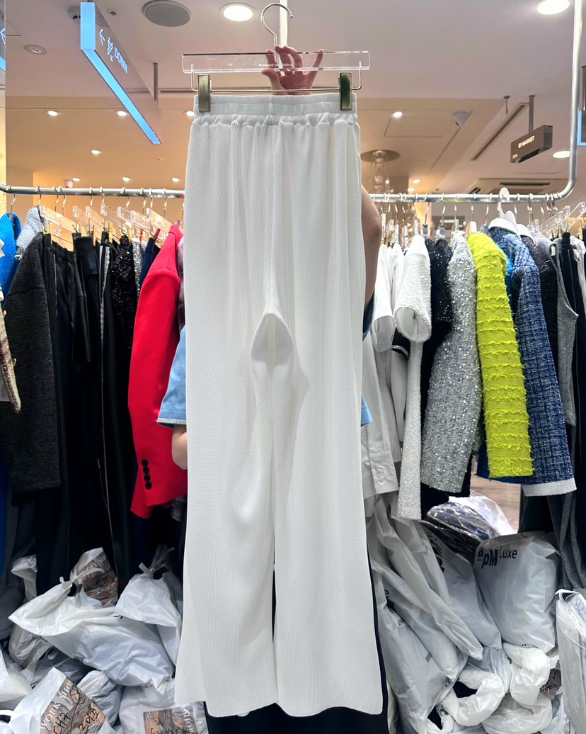 WORK SHOP韓國直郵東大門代購女裝新品25春夏人氣休閑褲褶皺Work_shop休閑褲