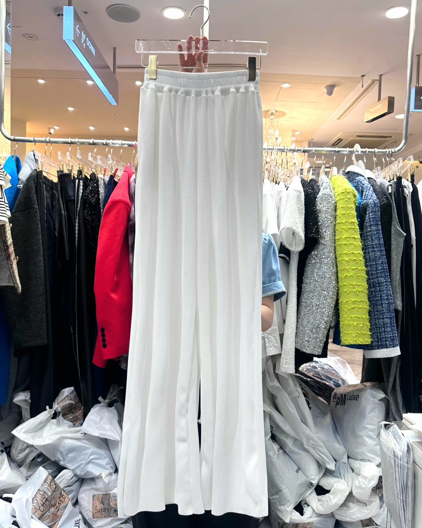 WORK SHOP韓國直郵東大門代購女裝新品25春夏人氣休閑褲褶皺Work_shop休閑褲