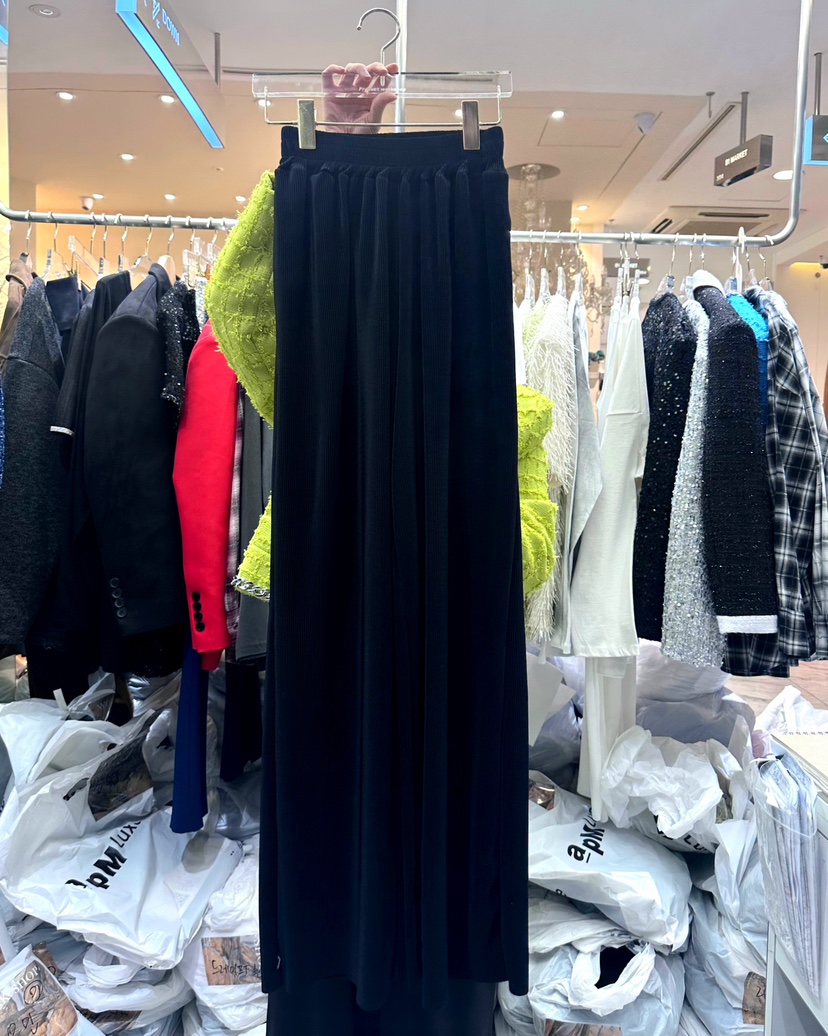 WORK SHOP韓國直郵東大門代購女裝新品25春夏人氣休閑褲褶皺Work_shop休閑褲圖色2
