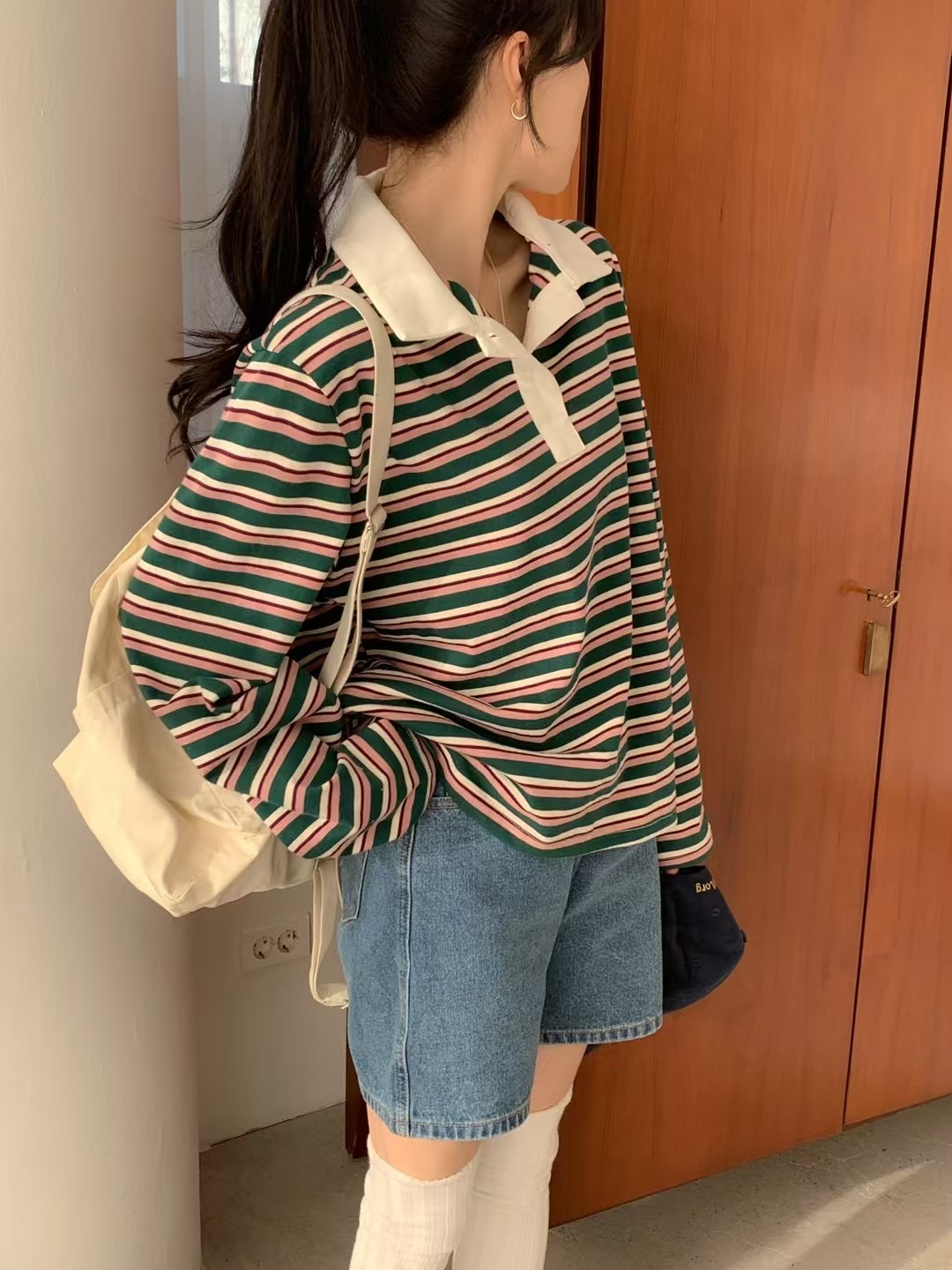 CALLMYNAME韓國直郵女裝新款25春夏時尚推薦熱賣人氣長袖T恤Call my name長袖T恤