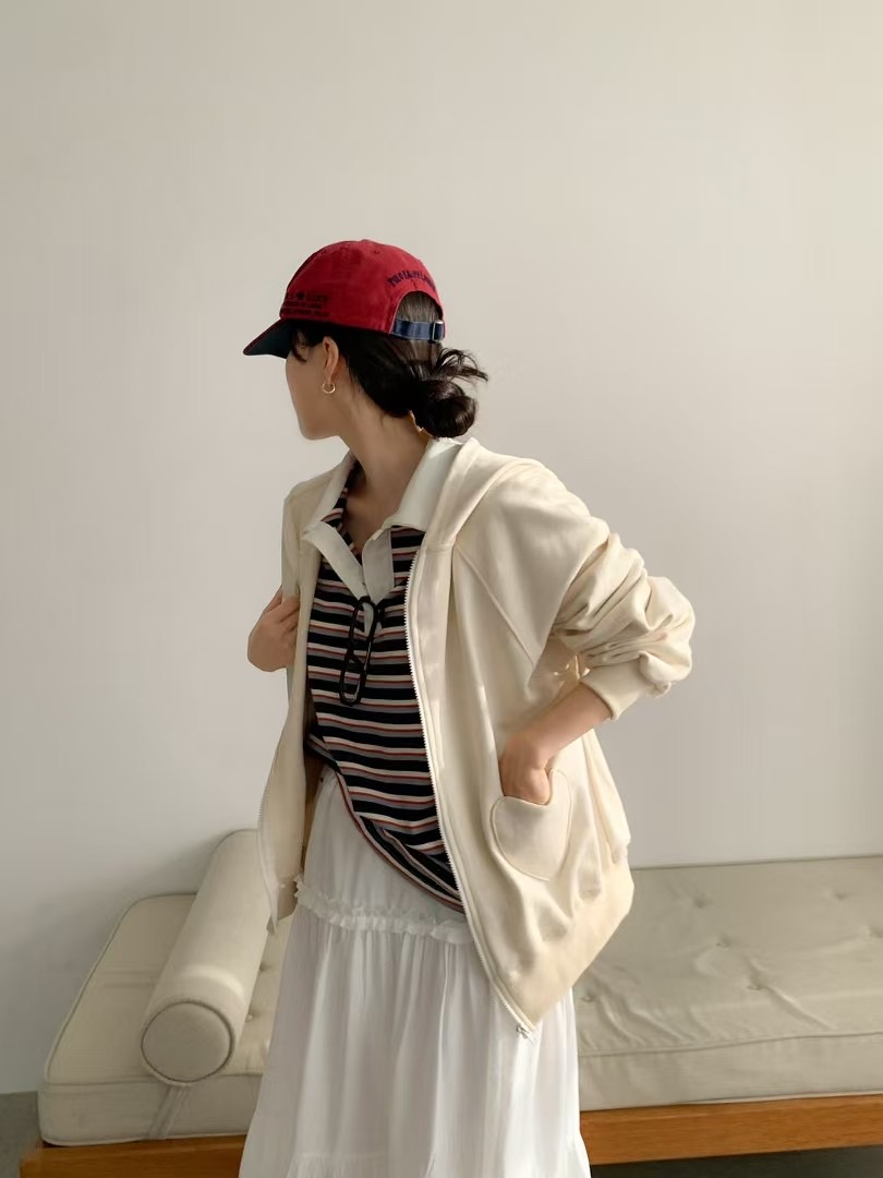 CALLMYNAME直郵韓國代購女裝新品推薦時尚休閑夾克拉鏈連帽Call my name夾克