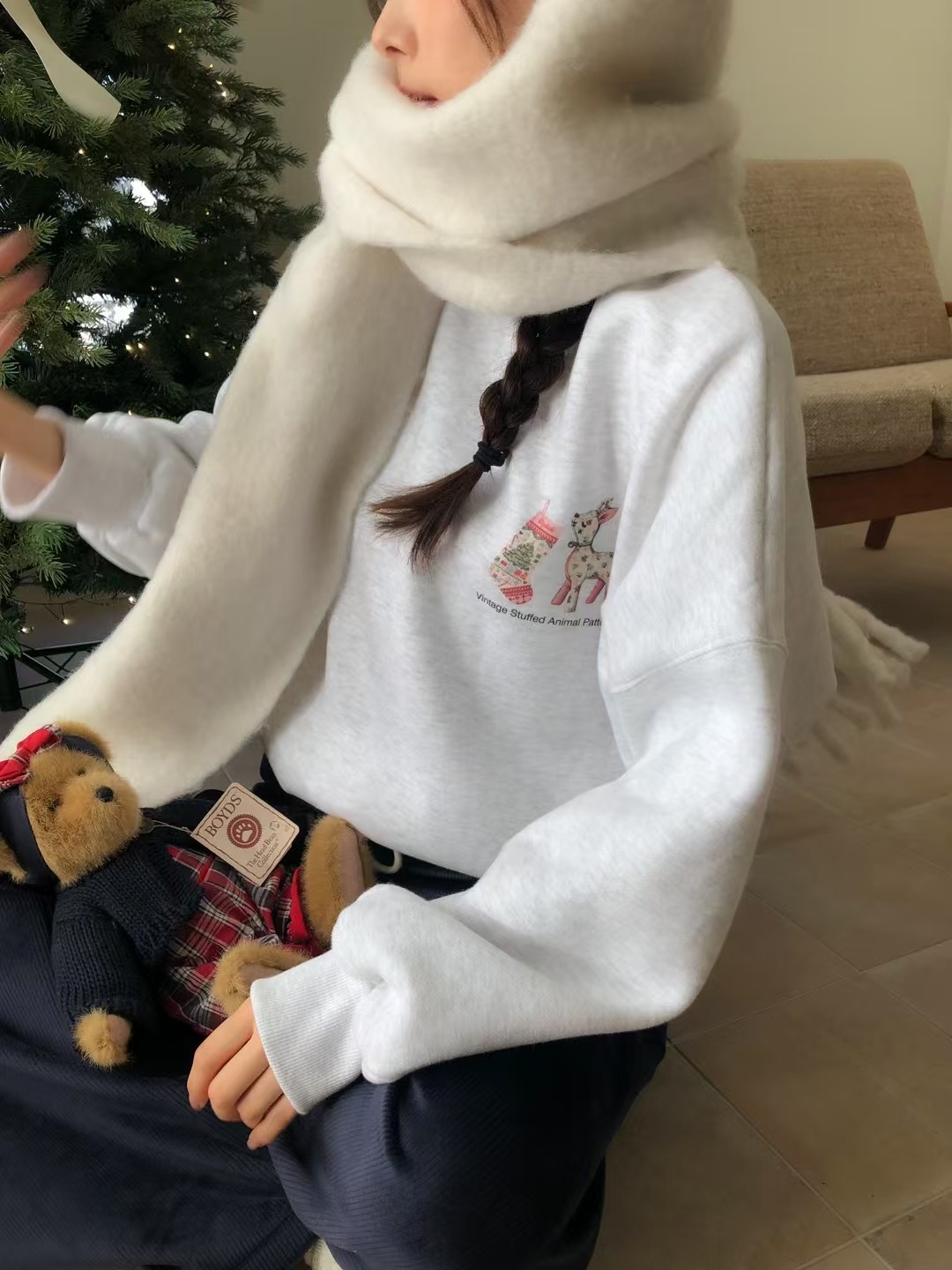CALLMYNAME韓國直郵東大門代購女裝新款休閑時尚25春夏衛衣Call my name衛衣