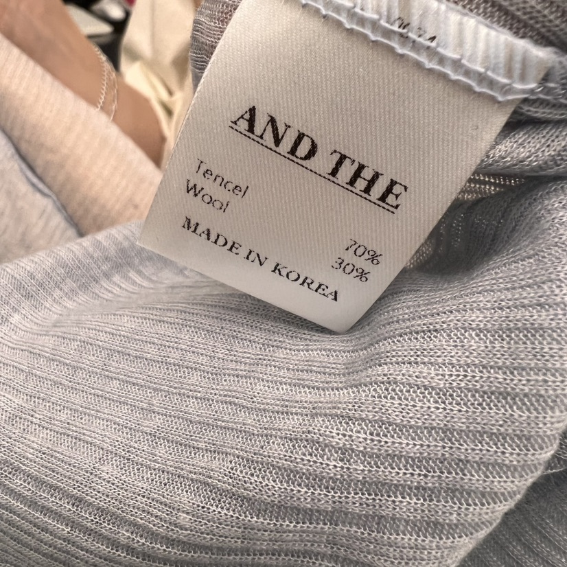 AND THE直郵韓國代購女裝新品人氣真品時尚職業熱賣長袖T恤AND THE長袖T恤