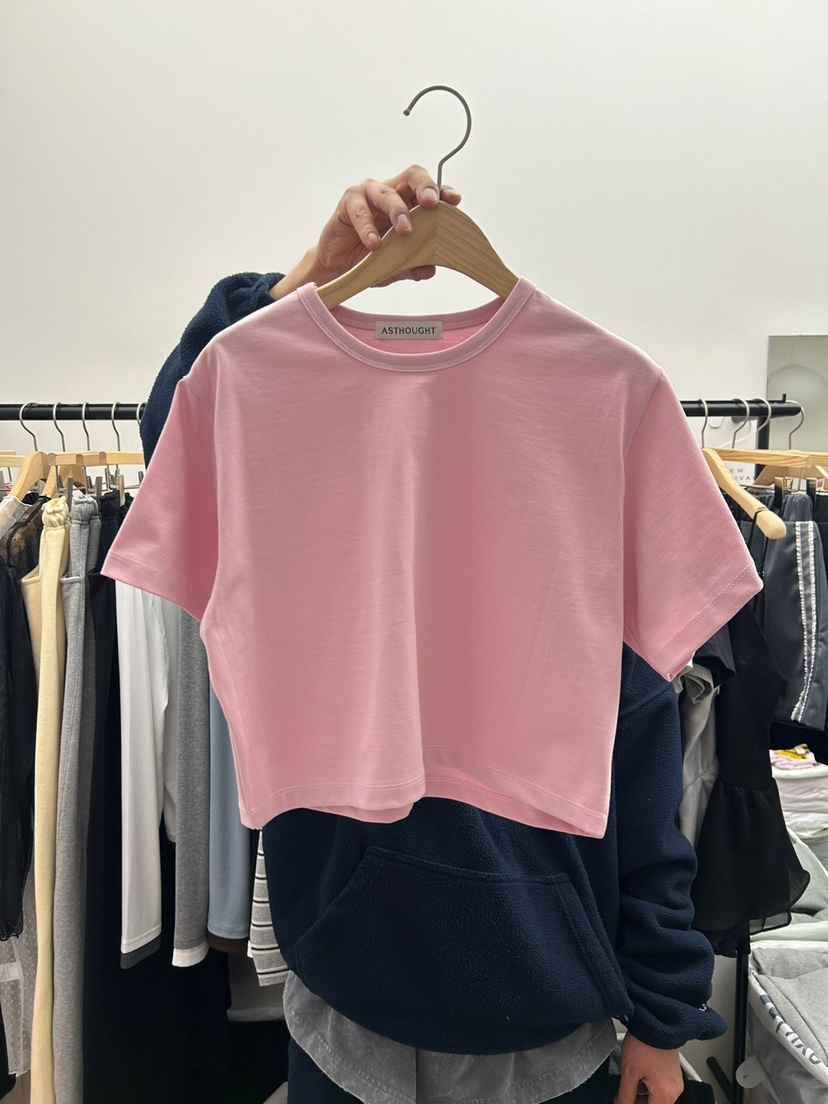AS THOUGHT韓國直郵東大門代購女裝新品真品25春夏T恤短款AS THOUGHTT恤圖色4