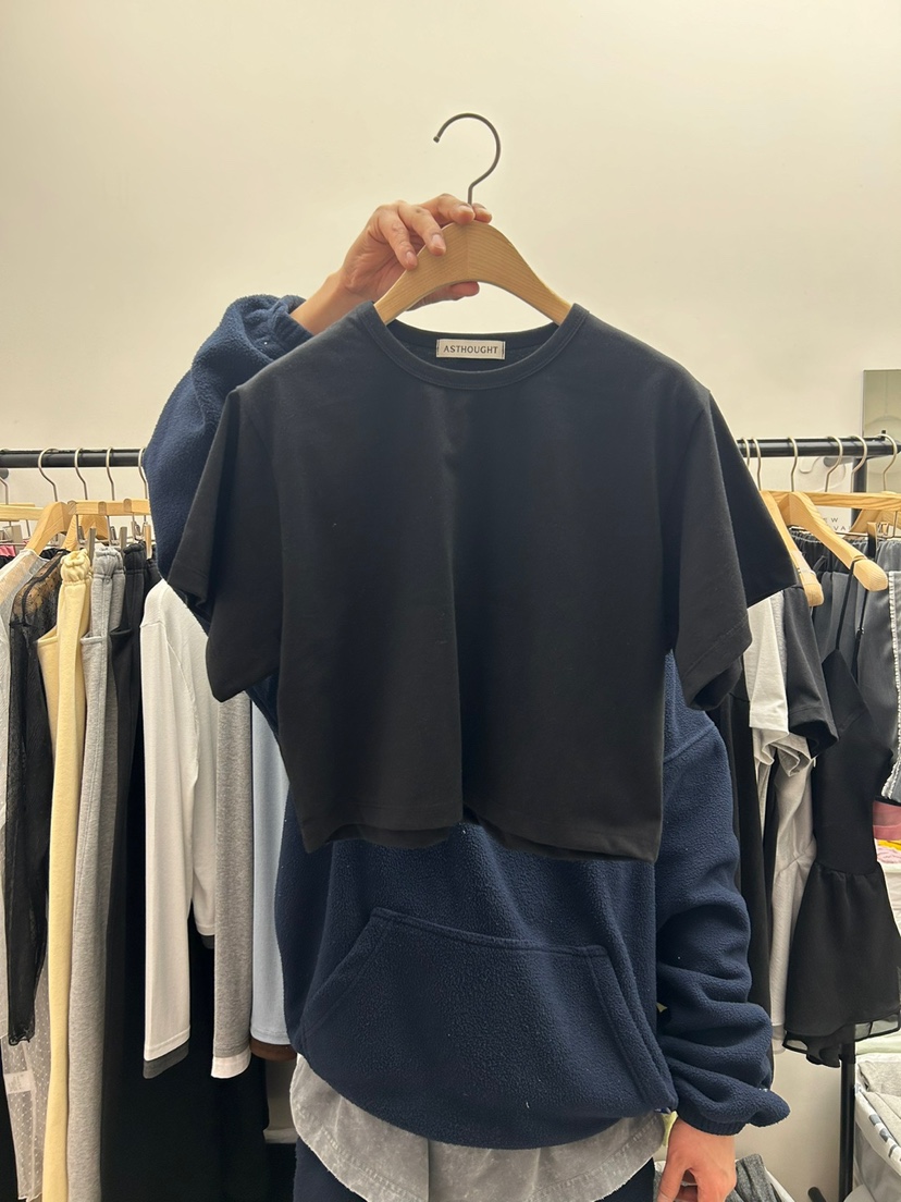 AS THOUGHT韓國直郵東大門代購女裝新品真品25春夏T恤短款AS THOUGHTT恤圖色5