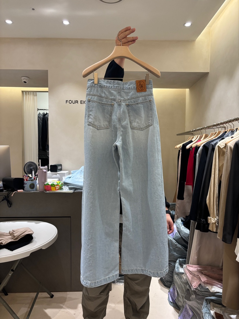 FOUREIGHT韓國代購女裝新品25春夏真品熱賣時尚推薦牛仔褲口袋FOUR EIGHT牛仔褲